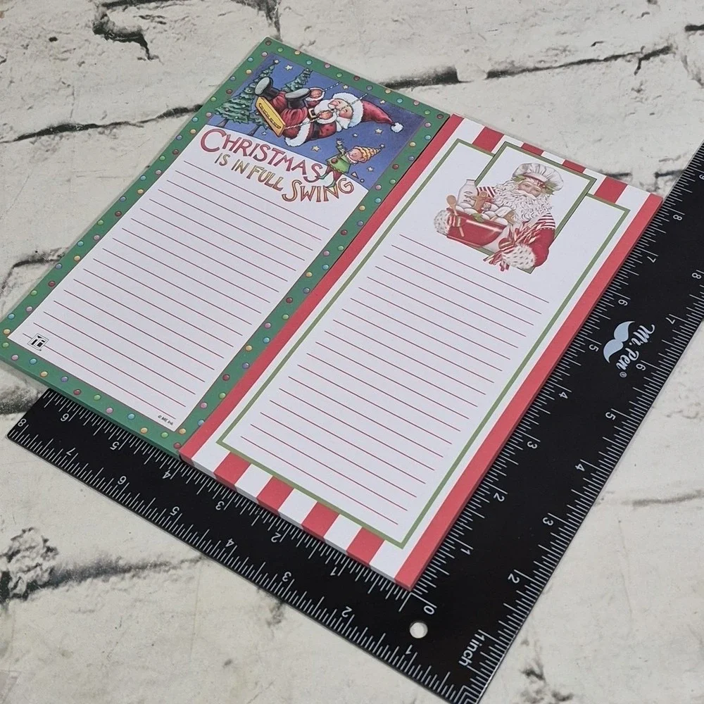 Christmas List Magnetic Note Pads Lot Of 2 Santa Claus Mary Engelbreit Studio 18